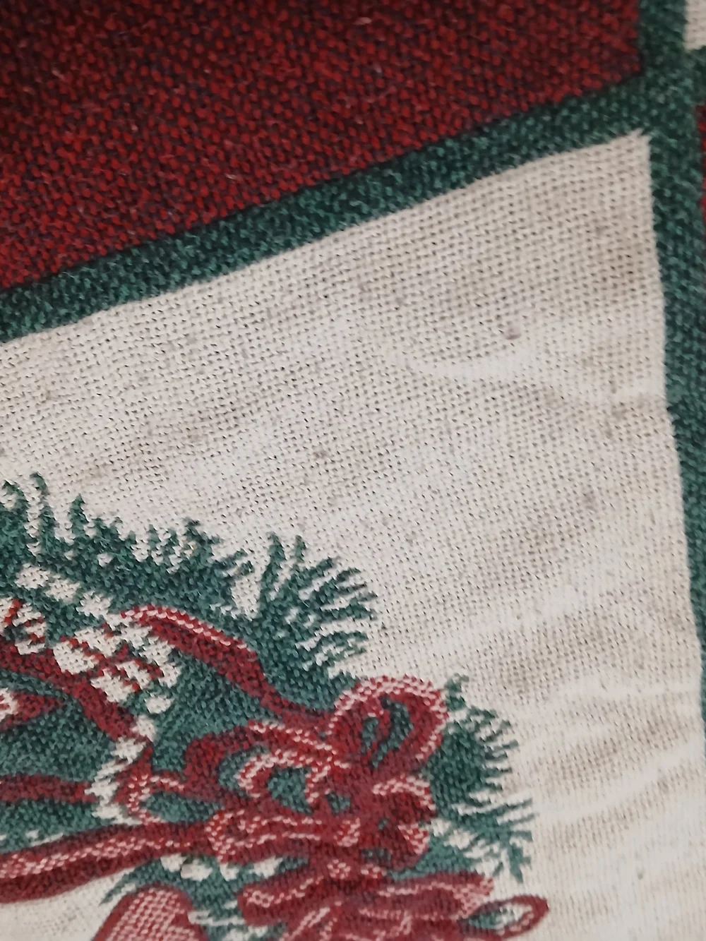 Vtg Crown Crafts Vintage Blanket Woven Cotton Fringe Train 55x42 Grandmacore